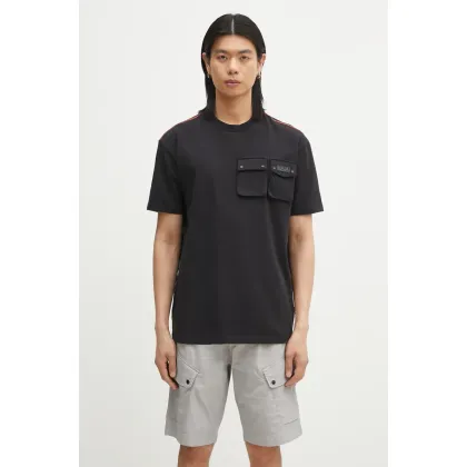 Zdjęcie Napapijri t-shirt bawełniany S-Rivalto męski kolor czarny z nadrukiem NP0A4IEL9411