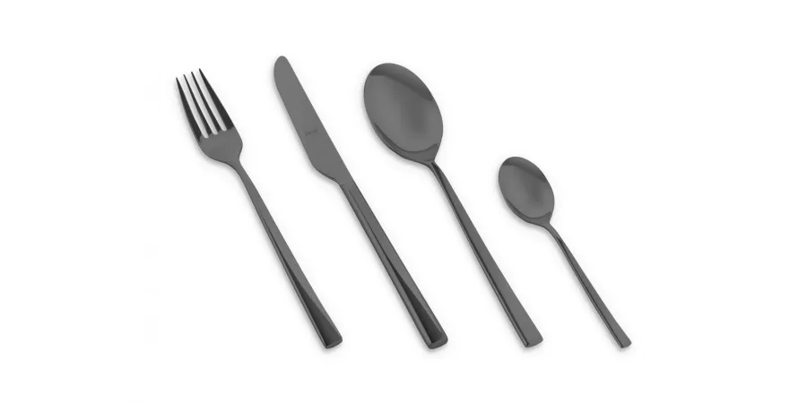 obrazek 2 Luksusowy włoski komplet 6 widelców deserowy Atena Oro Nero