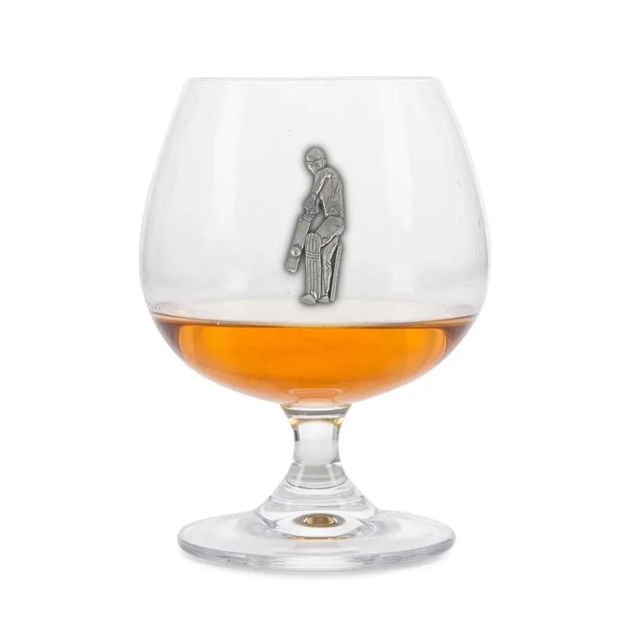 obrazek 1 Kieliszek do brandy zdobiony postacią gracza w krykieta – prezent  na każdą okazję