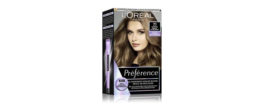 obrazek 1 L'Oréal Paris Préférence Cool Blondes 7.1 - Iceland Ash Blonde Farba do włosów 1 szt.