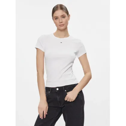 Zdjęcie Tommy Jeans T-Shirt Essential DW0DW17383 Biały Slim Fit