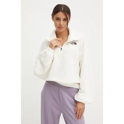 Zdjęcie The North Face bluza polarowa 100 Glacier Half Zip Fleece kolor beżowy z aplikacją NF0A89J9QLI1