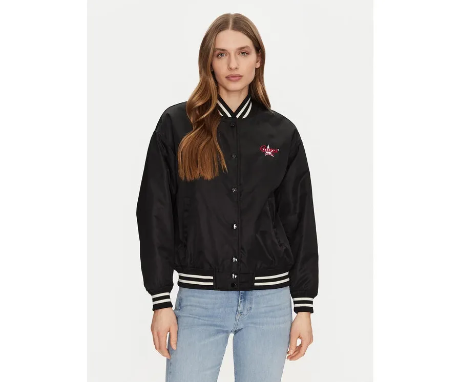 obrazek 1 Guess Jeans Kurtka bomber W5RL43 WHAA2 Czarny Regular Fit