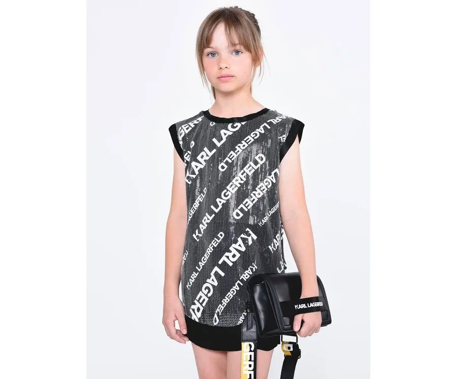 obrazek 1 Karl Lagerfeld Kids Sukienka elegancka Z12242 S Czarny Regular Fit