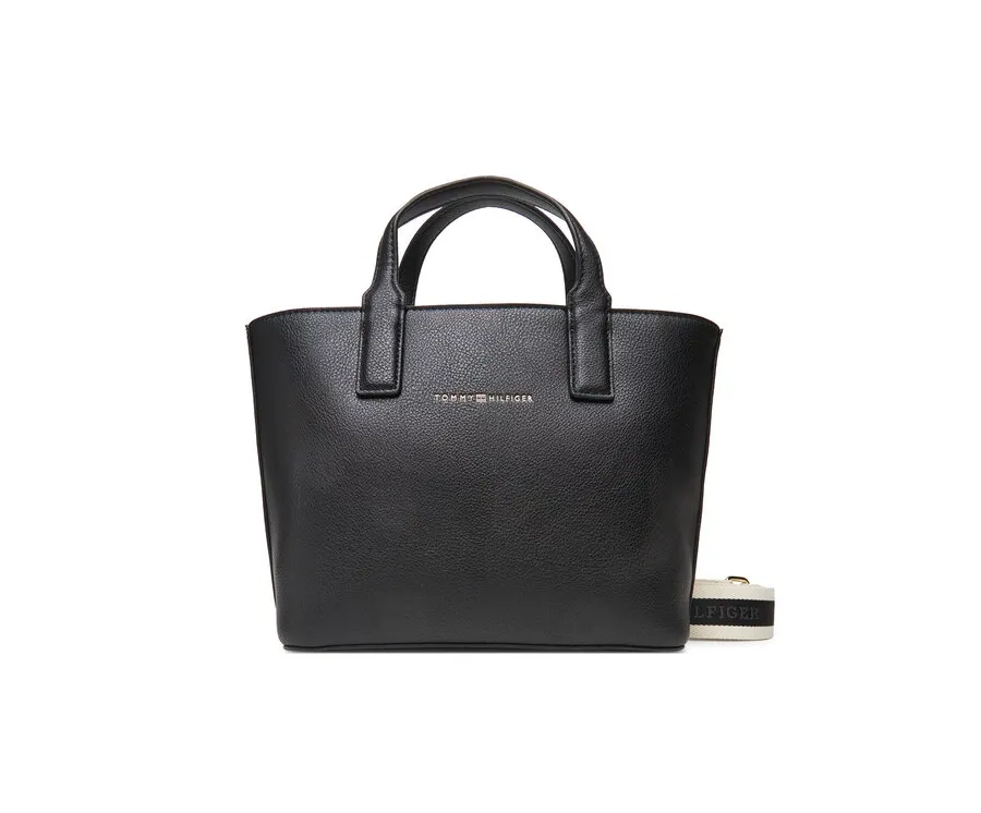 obrazek 1 Tommy Hilfiger Torebka Th Logotape Mini Tote AW0AW17448 Czarny
