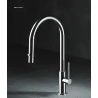 Picture Original kitchen faucet made of matte solid stainless steel