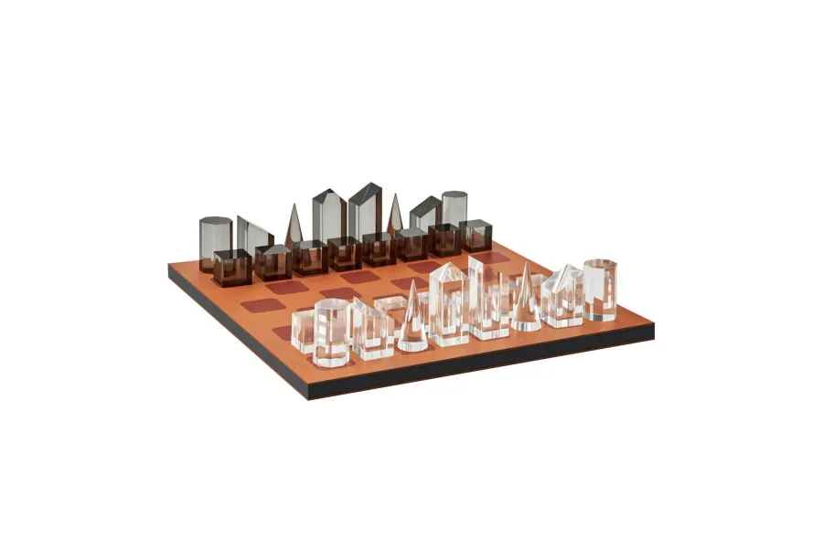 obrazek 2 Designerski zestaw szachowy z figurami ze szkła akrylowego