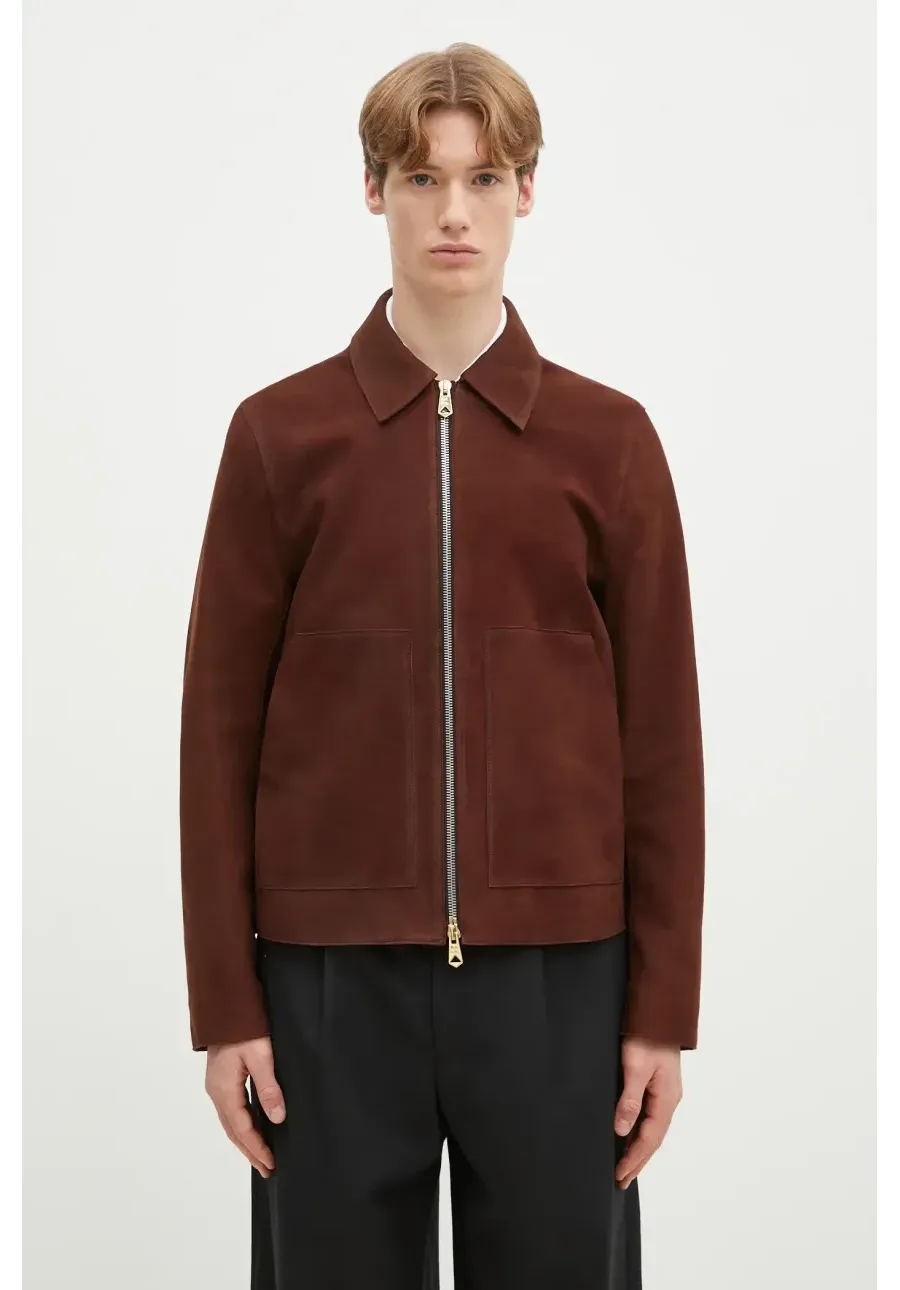 obrazek 1 Paul Smith kurtka zamszowa męska kolor brązowy przejściowa M1R-383Z-P02611
