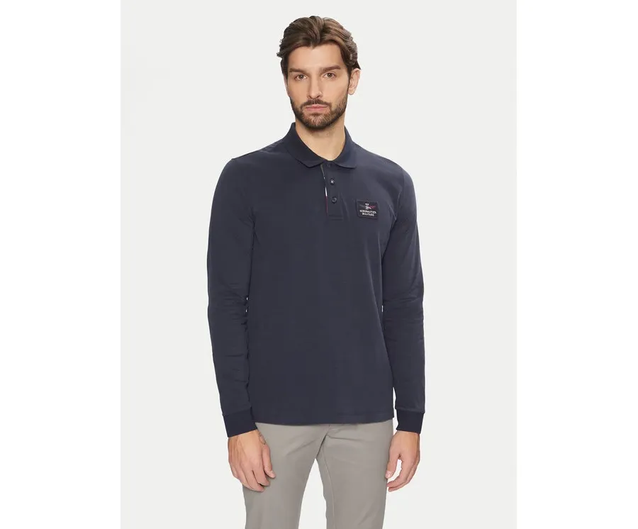 obrazek 1 Aeronautica Militare Polo 242PO1840J662 Granatowy Regular Fit