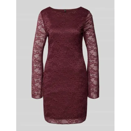 Zdjęcie Sukienka koronkowa o lekko taliowanym kroju z okrągłym dekoltem model ‘WENDY’