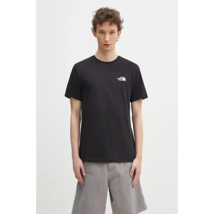 Zdjęcie The North Face t-shirt bawełniany Reflective Box męski kolor czarny z nadrukiem NF0A8C4VU1H1