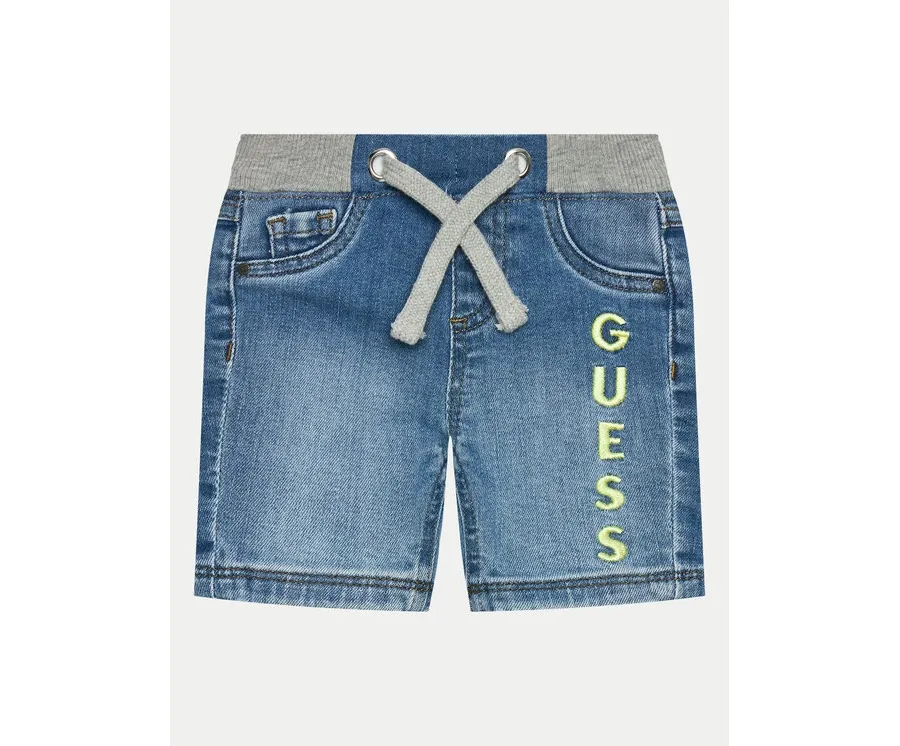 obrazek 1 Guess Szorty jeansowe N4GD15 D4GV0 Niebieski Regular Fit