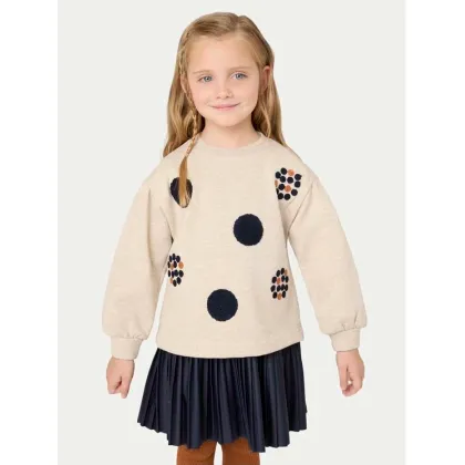 Zdjęcie Mayoral Komplet bluza i sukienka 4922 Beżowy Regular Fit