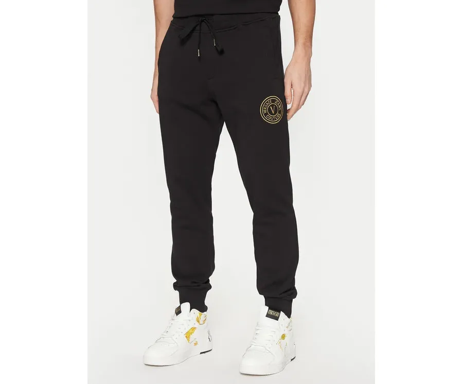 obrazek 1 Versace Jeans Couture Spodnie dresowe 78GAAT00 Czarny Regular Fit