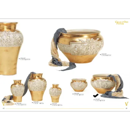 Picture Antique bowl/vase made of Italian ceramics 25 cm - Valle d'oro Patchi