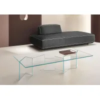 Zdjęcie Designerski niski stolik ze szklaną bazą - Tonelli Design