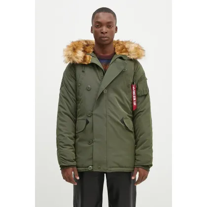Zdjęcie Alpha Industries kurtka Explorer męska kolor zielony zimowa 193128.257