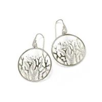 Picture Luxurious earrings in rhodium-plated silver with white zircons