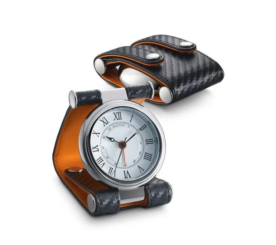 obrazek 3 Zegarek na biurko - Cavesson Black Carbon Fibre with Orange DA3267