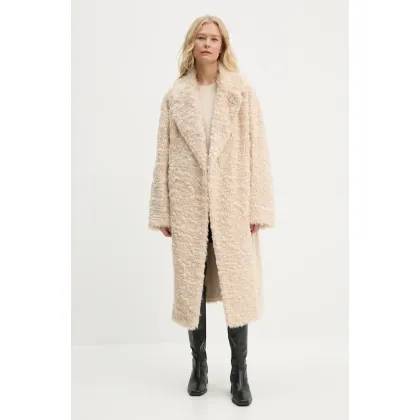 Zdjęcie Stand Studio płaszcz Nicole Coat damski kolor beżowy przejściowy dwurzędowy 61126-9094