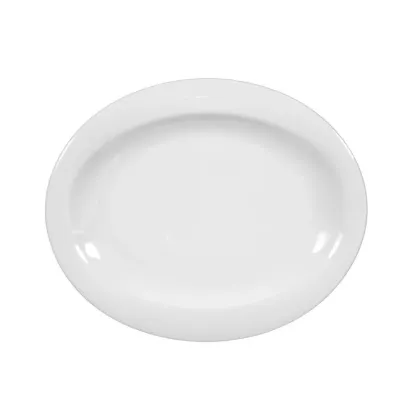 Zdjęcie Piękny owalny porcelanowy talerz do chleba 19x15,5 cm w stylu nowoczesnym - Seltmann Weiden