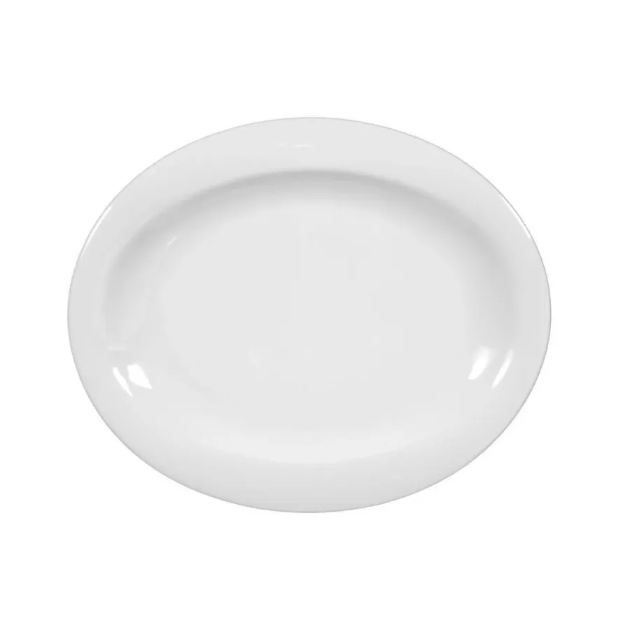 obrazek 1 Piękny owalny porcelanowy talerz do chleba 19x15,5 cm w stylu nowoczesnym - Seltmann Weiden