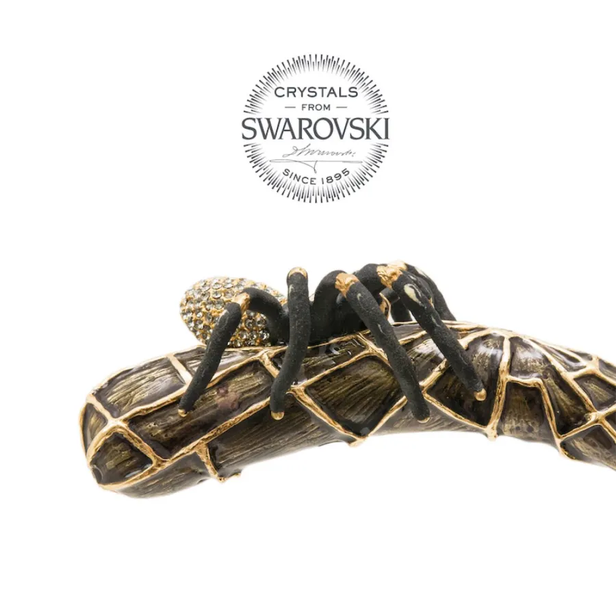 obrazek 5 Oryginalna czarna laska z uchwytem w kształcie tarantuli – Pasotti