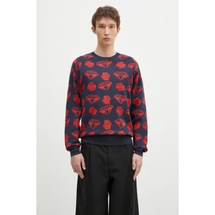 Zdjęcie Billionaire Boys Club sweter z domieszką wełny Diamonds & Dollars Knitted Jumper męski kolor granatowy B24223