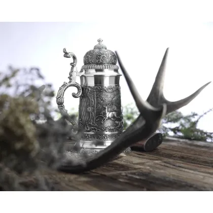 Zdjęcie Luksusowy cynowy kufel do piwa Parforce