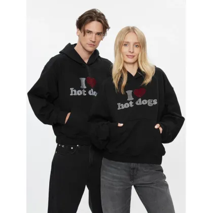 Zdjęcie 2005 Bluza Unisex Hot Dogs Czarny Oversize