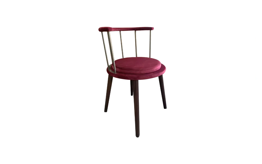 obrazek 2 Designerskie, Oryginalne Krzesło z Włoch wykańczane Skórą Nabukową - Bamax