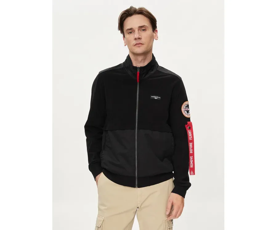 obrazek 1 Aeronautica Militare Bluza 241FE1864J631 Czarny Regular Fit