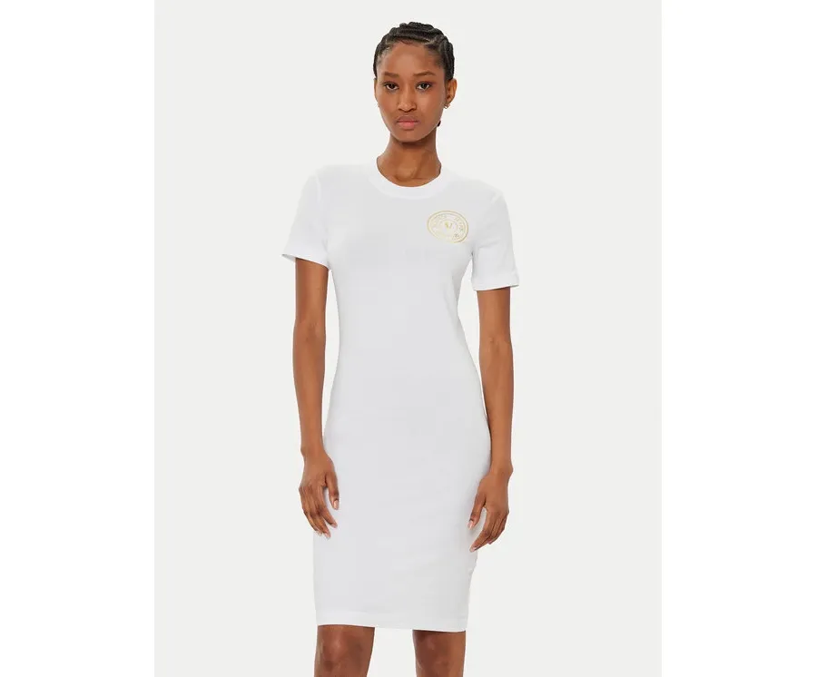 obrazek 1 Versace Jeans Couture Sukienka codzienna 78HAOT00 Biały Slim Fit