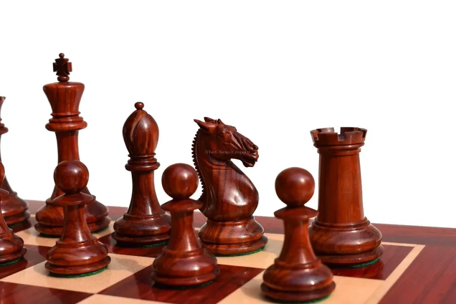 obrazek 8 Klasyczny zestaw szachowy z bukszpanu i padauk - The Chess Empire