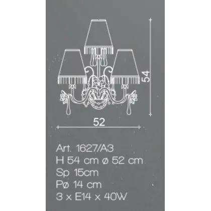 Zdjęcie 3-punktowa lampa ścienna z kolekcji „Pearl” - Il Paralume Marina