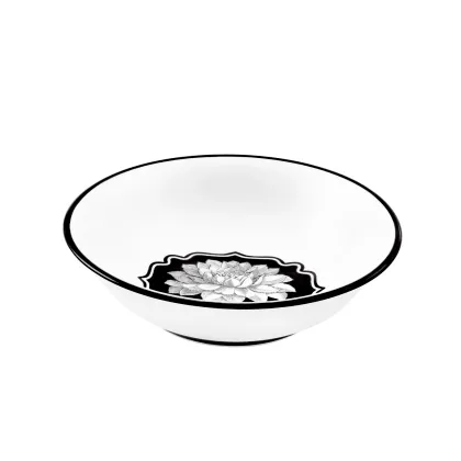 Zdjęcie Biało-czarna miska na owoce Herbariae z motywem inspirowanym kwiatami - Vista Alegre