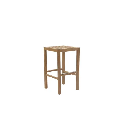 Zdjęcie Ogrodowe krzesło barowe Savana wykonane z drewna tekowego