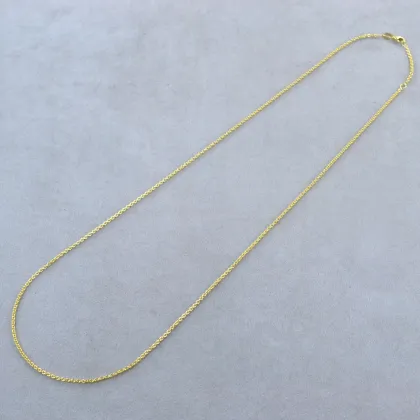 Zdjęcie Klasyczny lancz uszek unisex z żółtego złota (60 cm)