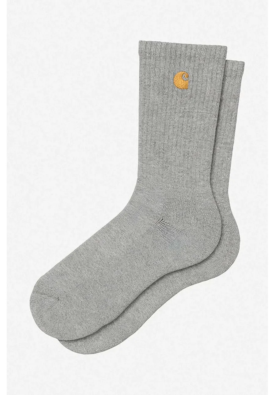 obrazek 1 Carhartt WIP skarpetki Chase Socks kolor szary I029421.GREY.HEATH