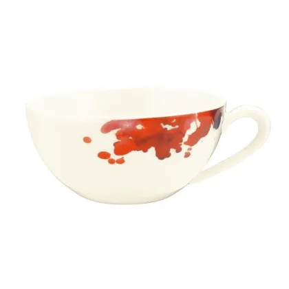 Zdjęcie Porcelanowa filiżanka do herbaty zdobiona motywem kwiatu geranium w stylu klasycznym – Tettau