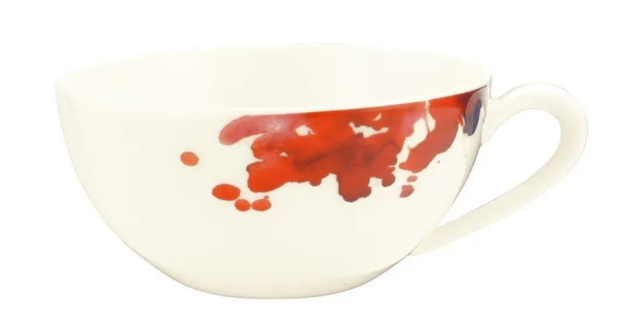 obrazek 1 Porcelanowa filiżanka do herbaty zdobiona motywem kwiatu geranium w stylu klasycznym – Tettau