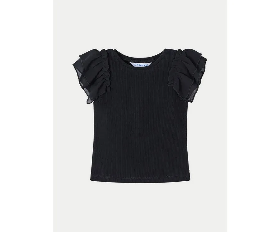 obrazek 1 Mayoral T-Shirt 3013 Czarny Regular Fit