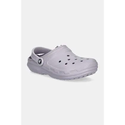 Zdjęcie Crocs klapki Classic Lined Clog damskie kolor różowy 203591