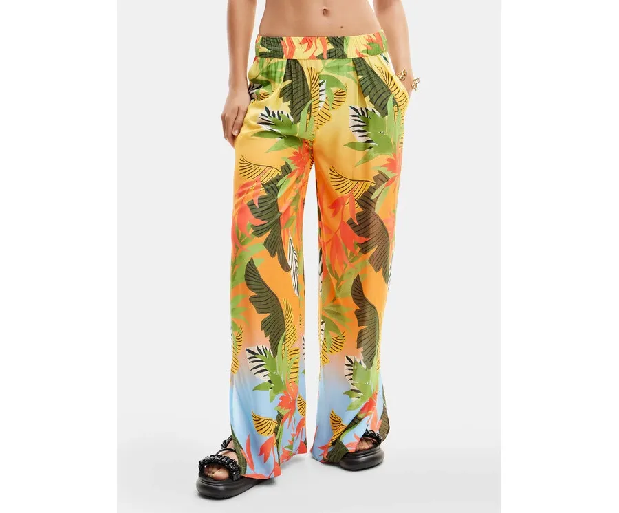 obrazek 1 Desigual Spodnie materiałowe Tropical Party 24SWMW21 Kolorowy Loose Fit