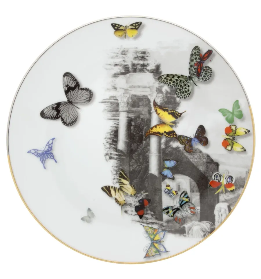 obrazek 1 Deserowy talerz porcelanowy z motywem motyli - Vista Alegre