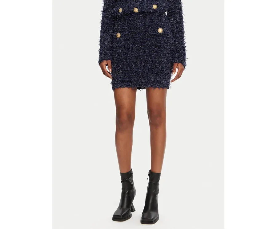 obrazek 1 Balmain Spódnica mini DF0LB015KH74 Granatowy Regular Fit