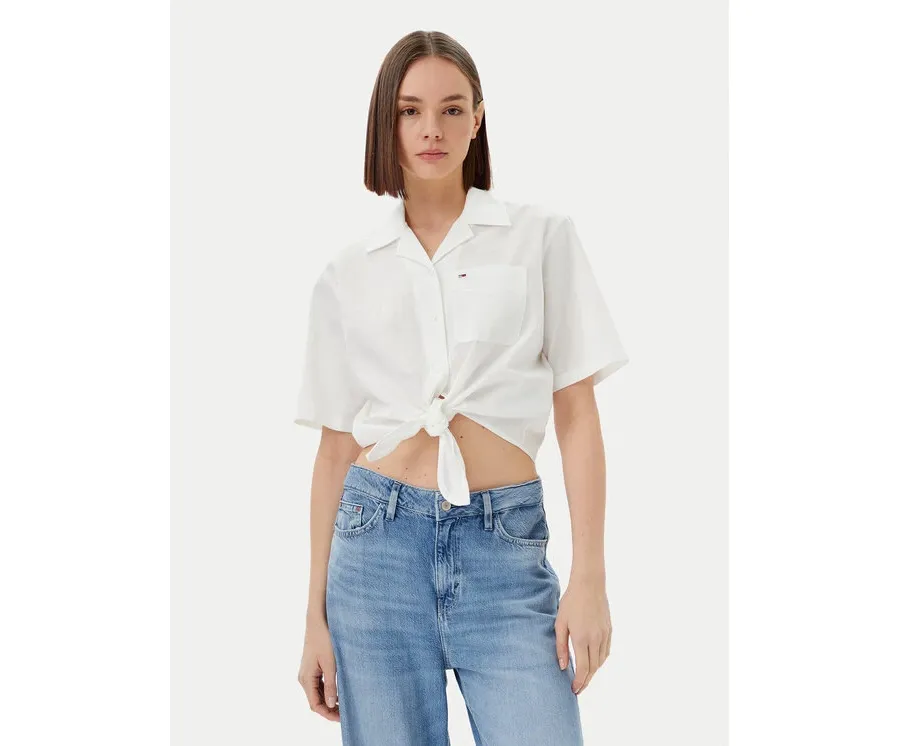 obrazek 1 Tommy Jeans Koszula DW0DW20286 Écru Regular Fit