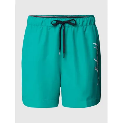 Zdjęcie Spodenki kąpielowe o kroju regular fit z napisem z logo