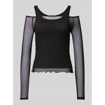 Zdjęcie Bluzka o kroju slim fit z efektem dwóch warstw model ‘JUDITH’