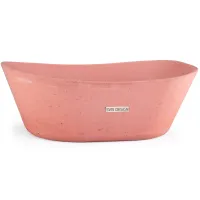 Picture Stunning 50 cm LIBRA BASIC washbasin – light brick red, no decor, no varnish